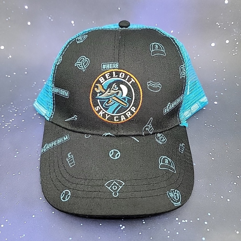 Beloit Sky Carp Adjustable Strap Back Hat Cap Mesh Back Midwest League Baseball